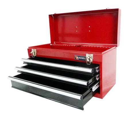 excel tb133a-red 21-inch portable steel tool box|tb133 toolbox.